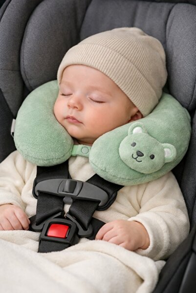 Pure Boutique Baby neck support pillow for car seat and stroller, baby travel...