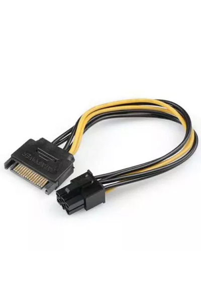 OEM Cablu adaptor alimentare placa video PCIE 6 pini - SATA tata 0.2m