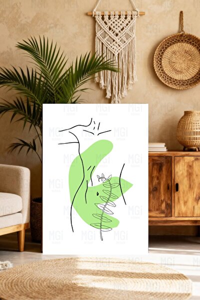 Mgi Design Ελάχιστη διακόσμηση με μοντέρνα αφηρημένη ζωγραφική σε καμβά με σχ...