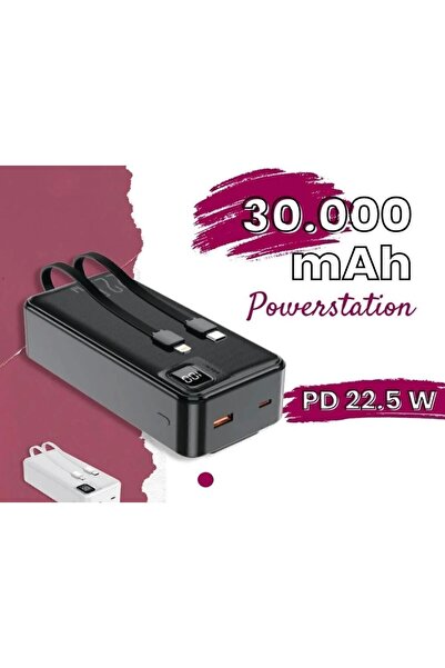 MEKTEK POWERBANK 30.000 mAh YENİ NESİL KENDİNDEN KABLOLU 22.5 W ULTRA HIZLI V...
