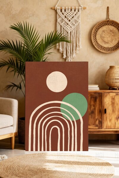 Mgi Design Αφηρημένες φυτικές φιγούρες Πίνακας σε καμβά Μοντέρνα διακόσμηση σ...