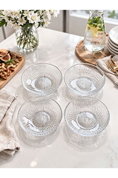 Sigma 10cm Paris Kase Seti Kahvaltılık Çerezlik Tatlı - Sunumluk Cam Tabak - ...