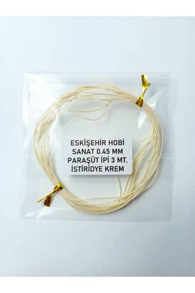 Eskişehir hobi sanat 0.45 mm 3 Meters Cream Color Parachute Cord Macrame Brac...