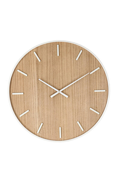 Bizzotto Ceas de perete MDF Oțel Alb Janvier 70x4.5 cm