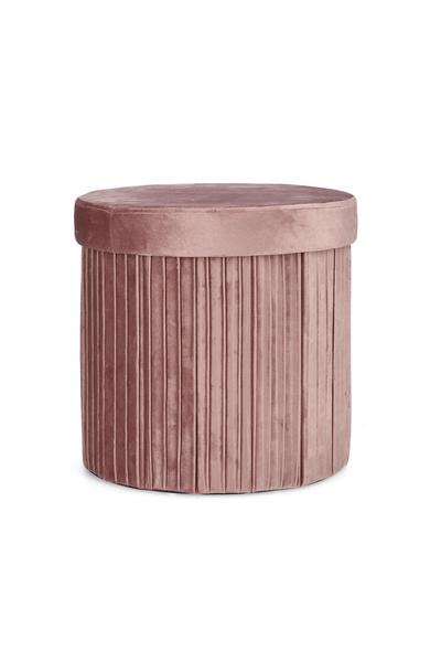 Bizzotto Jocelyn Pink Velvet Stool 38x38x38 cm