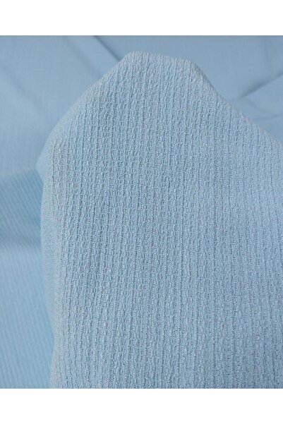 Kumaş Parça Світло-блакитна гофрована джерсі тканина 160x280 см