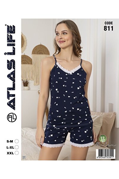 AtlasTekstil طقم شورلو من القطن الممشط