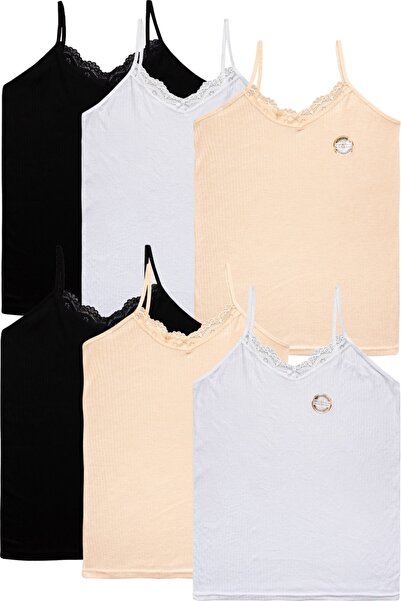 DEZ STORE Soft Textured Lace Rope Strap Tank Top