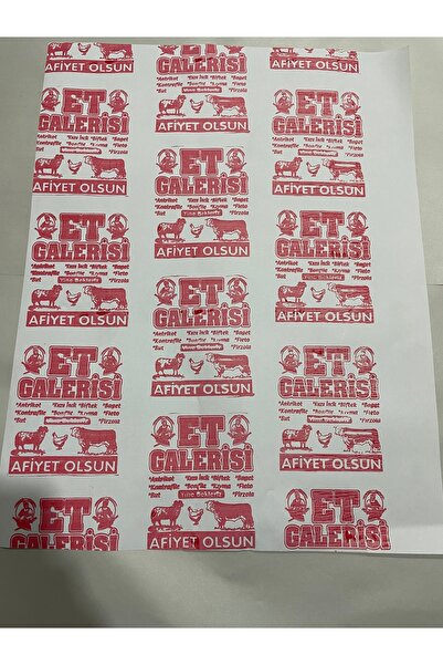 ABAS 30 adet 1. Sınıf lamineli kasap kağıdı 35x50