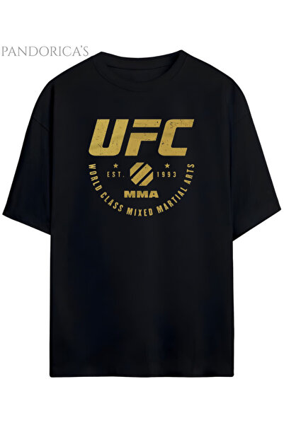 Grafftee Clothing Pandorica's UFC Tasarımı MMA Yazılı Baskılı Unisex Pamuklu ...