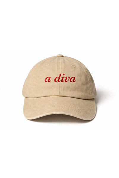 Tresore ''A Di̇va'' Embroidered Washable Cap /''A Di̇va'' Embroidered Washed Cap
