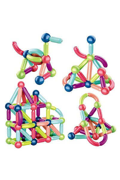 Malvys Set constructie magnetic Malvys, joc educativ STEM cu piese magnetice, 3+ ani