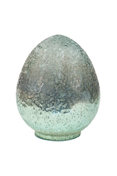 Clayre & Eef Ou decorativ din sticlă verde 13x13x19 cm