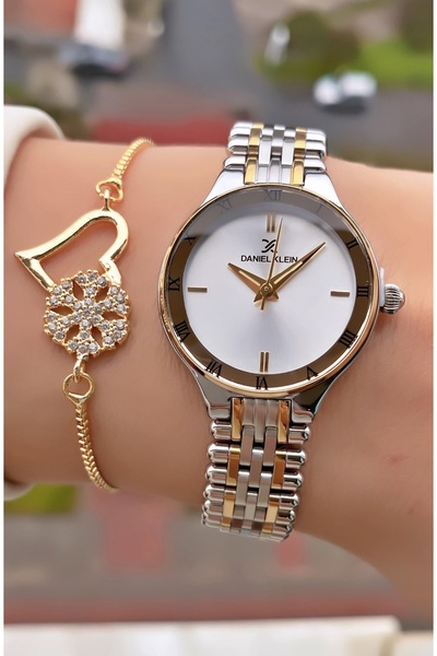 Daniel Klein Marka Orijinal - Sarı Gümüş Renk- 2 Yıl Garantili Kadın Kol Saat...