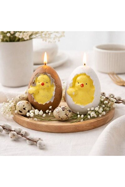 OEM Easter Candle Egg with Chick Ø4.5 x 6 cm