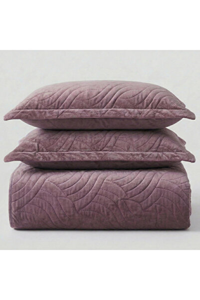 Meltem Quilted Velvet Duvet Cover 220x240 + 2 Pillowcases 50x70, Set of 3 Pieces