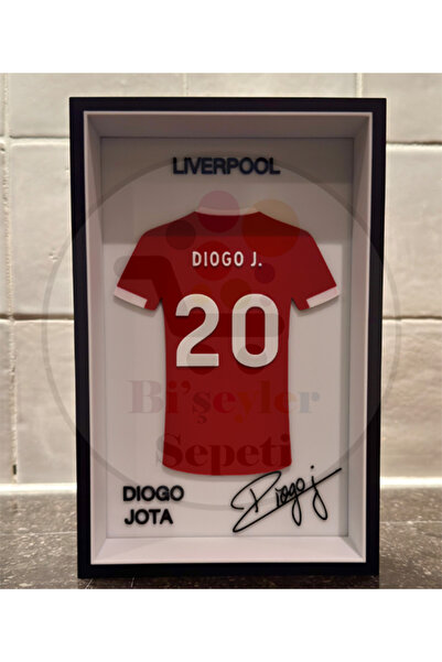 Bi'şeyler Sepeti Diogo Jota - Liverpool FC - Forma İmzalı Çerçeve Hediyelik 1...
