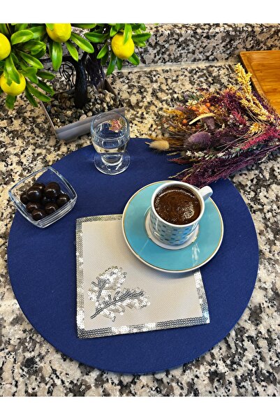 Aylia Home 6 Adet Pullu Sunumluk Peçete,Kokteyl Peçete,Kahve Yanı Sunum Peçet...