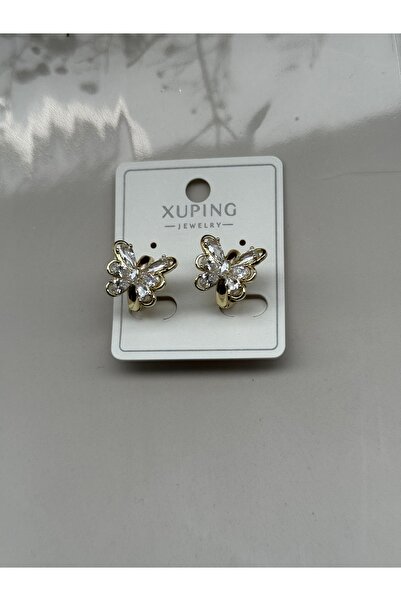 Blotch Juping Zircon Stone Butterfly Figure Cicili Hoop Earrings