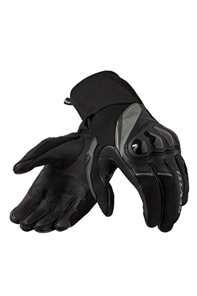 Revit Combustion Black Leather Summer Motorcycle Gloves