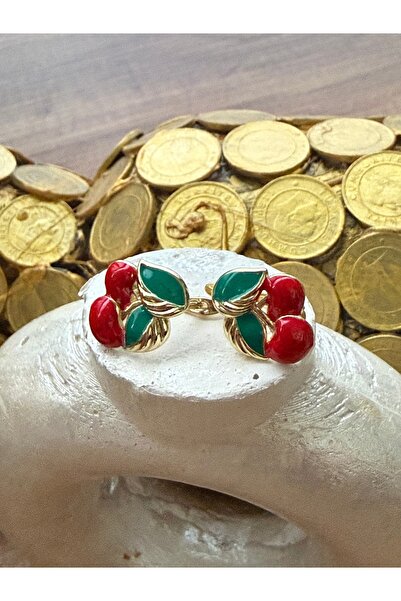 Blotch Juping Cherry Figure Hoop Girl's Earring