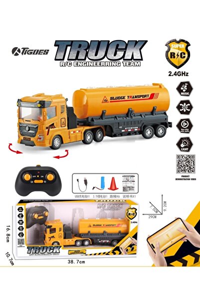 berattoys 29cm şarjlı uzaktan kumandalı sesli ışıklı kamyon iş makinası kuman...