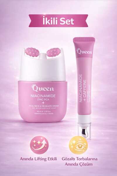 ICEQUEEN Queen İkili Cilt Bakım Seti – Niacinamide Zinc PCA Yüz Kremi + Niaci...