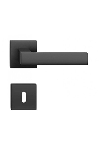 THG CUBE Μαύρη Λαβή Πόρτας με Ροζέτα Κλειδιού