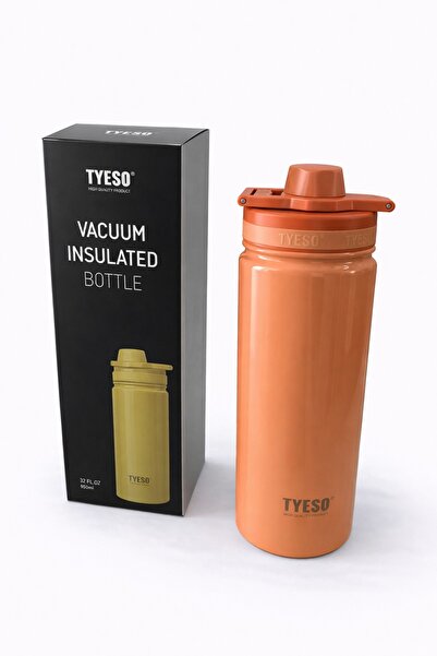 OEM TYESO stainless steel thermos bottle, vacuum insulation, flip-top lid, Or...