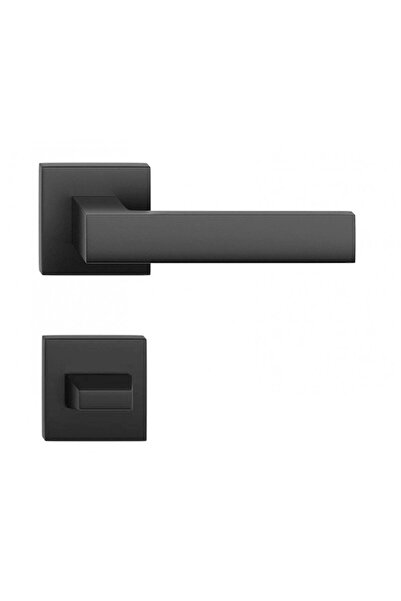 THG CUBE Mâner de ușă negru cu rozetă WC