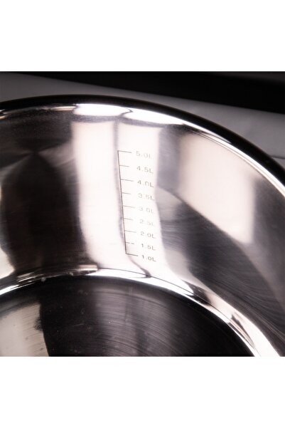 Antoniabeautyshop Stainless steel saucepan, with glass lid, 26 cm, 7.40 l, Gr...