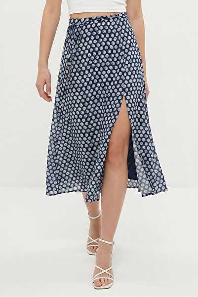 Maje Women Allover Print Midi Skirt, Multicolor