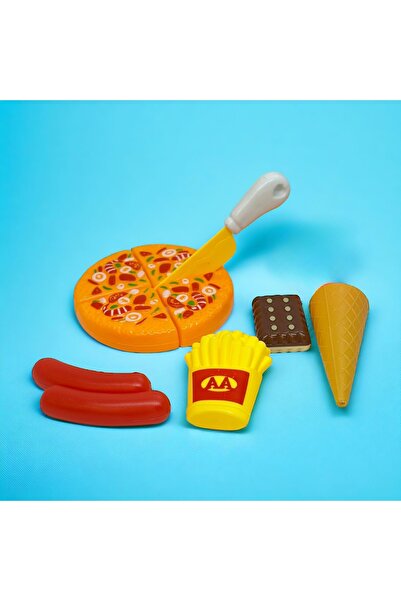 KentOyuncaK Toy Pizza & Dessert Set - 8-Piece Food Play Set
