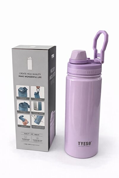 OEM TYESO stainless steel thermos bottle, vacuum insulation, flip-top lid, Li...