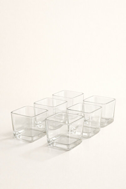 Mirilliahome Set of 6 Square Glass Bowls, Dessert Bowl, Sauce Bowl, Snack Bow...