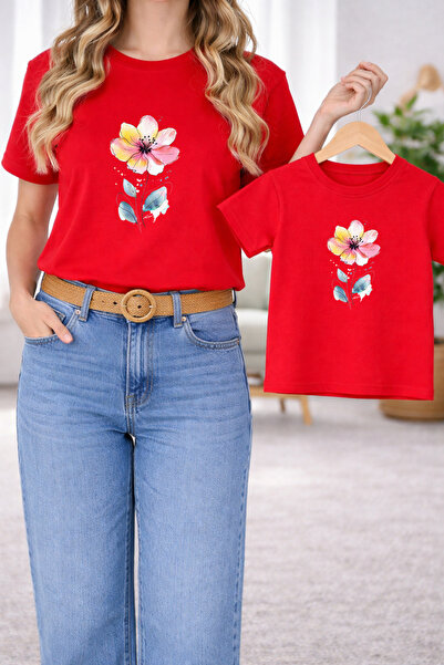 LORVEX Tricou Mamă-Fiică Combinație Oversize – Tricou cu imprimeu Mamă și Cop...