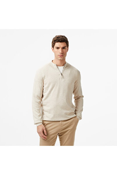 Nautica Erkek Krem Classic Fit Kazak