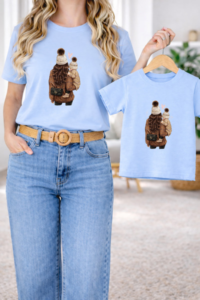 LORVEX Μπλουζάκι Mother Unisex Παιδικό Σετ Μεγάλου Μεγέθους – Μπλουζάκι με Στ...