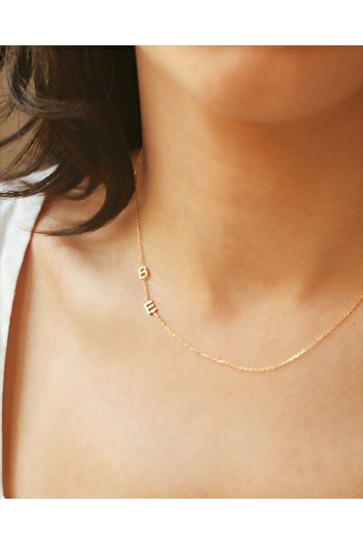 art and crafts jewelry 925 Ayar Gümüş 2 Harfli Köprücük Kolye