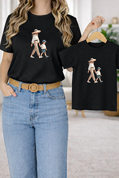 LORVEX Μπλουζάκι Mother Son Combination Oversize – Μπλουζάκι με στάμπα Mother...