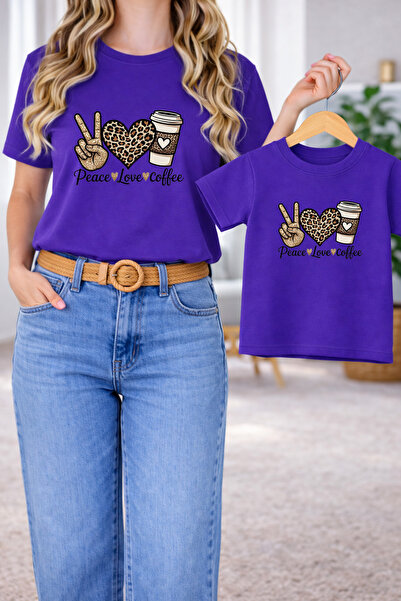 LORVEX Tricou Mamă-Fiică Combinație Oversize – Tricou cu imprimeu Mamă și Cop...