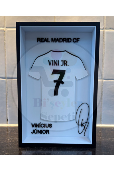 Bi'şeyler Sepeti Vinícius Júnior - Real Madrid CF - Forma İmzalı Çerçeve Hedi...