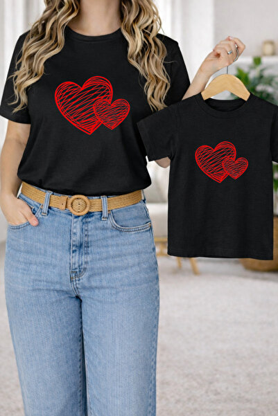 LORVEX Μπλουζάκι Mother Daughter Combination Oversize – Μπλουζάκι με στάμπα M...