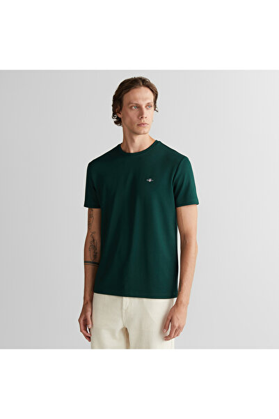 Gant Erkek Yeşil Relaxed Fit Bisiklet Yaka T-Shirt