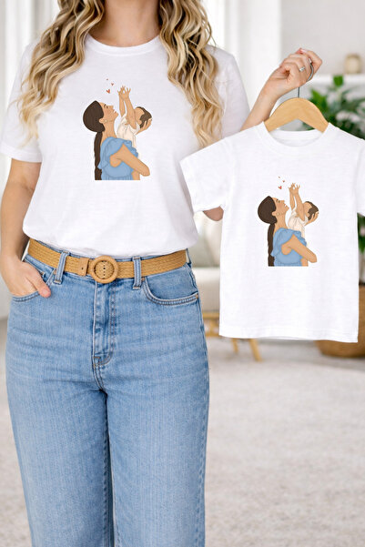 LORVEX Μπλουζάκι Mother Daughter Combination Oversize – Μπλουζάκι με στάμπα M...