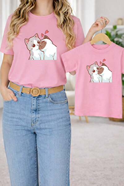 LORVEX Μπλουζάκι Mother Daughter Combination Oversize – Μπλουζάκι με στάμπα M...