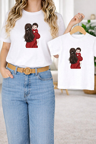 LORVEX Μπλουζάκι Mother Daughter Combination Oversize – Μπλουζάκι με στάμπα M...