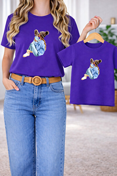 LORVEX Μπλουζάκι Mother Daughter Combination Oversize – Μπλουζάκι με στάμπα M...