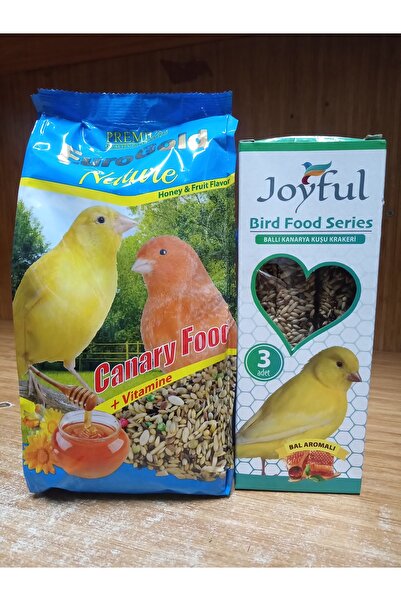 EuroGold Ballı ve Meyveli Kanarya Yemi 500 Gram +1 Paket JOyful Ballı Kanarya...