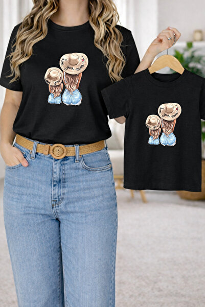 LORVEX Μπλουζάκι Mother Daughter Combination Oversize – Μπλουζάκι με στάμπα M...